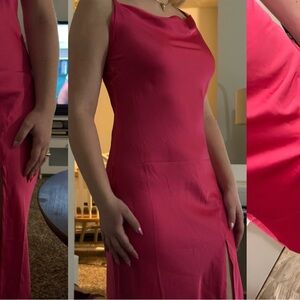 Elegant Pink Sleeveless Dress